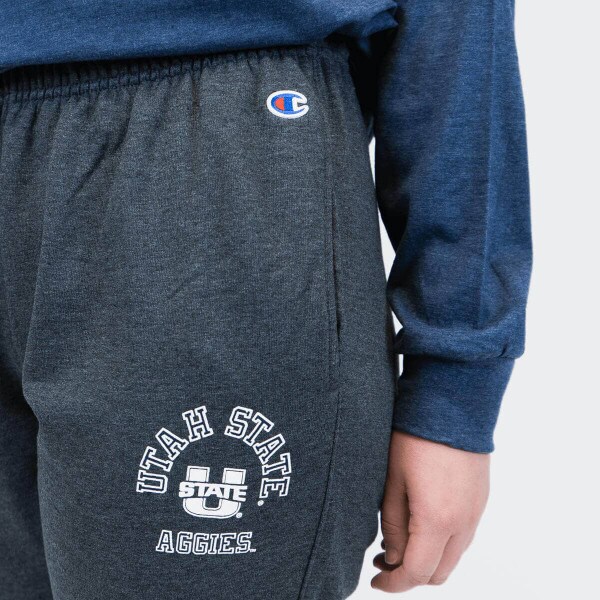 utah state aggies champion jogger banded sweatpants charcoal